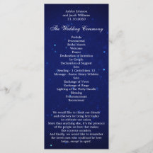 Blaues Hochzeitsprogramm. Navy-Nacht-Winterfeier