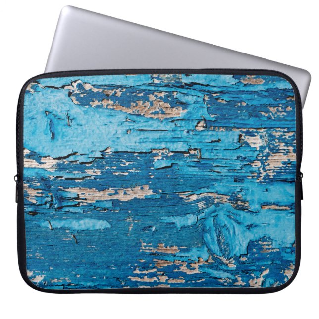 Blaues Holz  Laptopschutzhülle (Vorderseite)