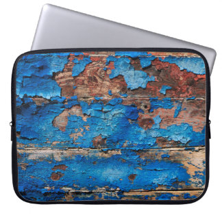 Blaues Holz mit Textur Laptopschutzhülle