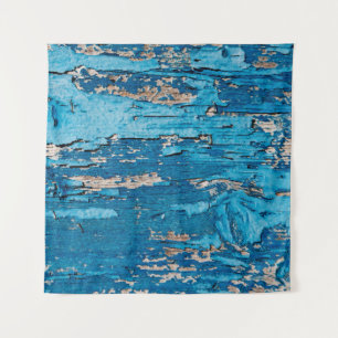 Blaues Holz Wandteppich