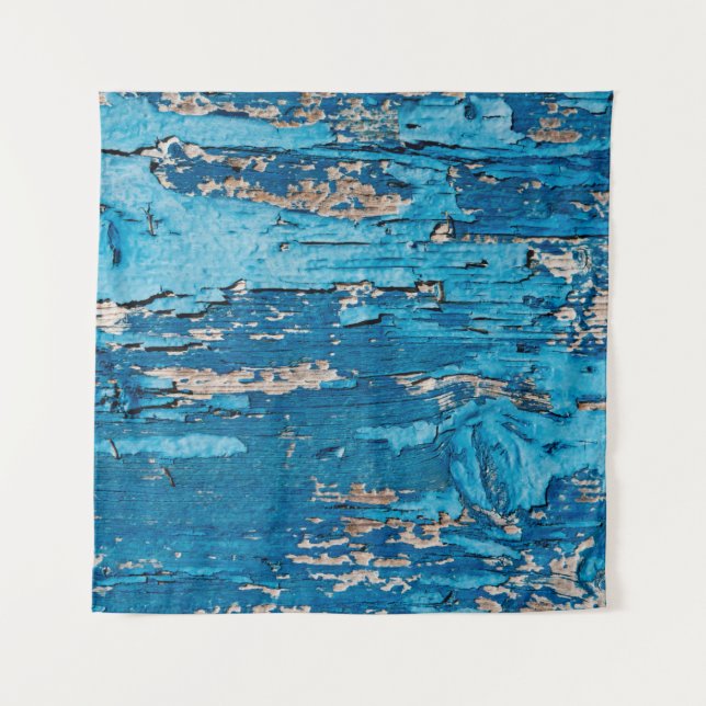 Blaues Holz  Wandteppich (Vorderseite)