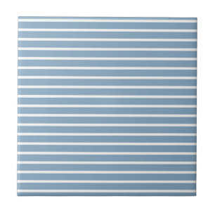 Blaues horizontales Streifenmuster Fliese