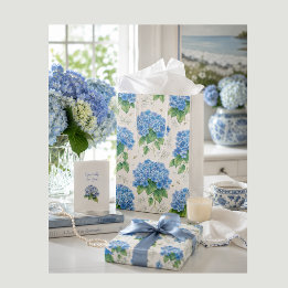 Blaues Hortensien-Geschenktüte | Enteneier Botanis Mittlere Geschenktüte