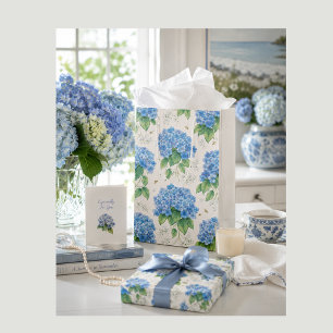 Blaues Hortensien-Geschenktüte Enteneier Botanis Mittlere Geschenktüte