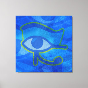 Blaues Horusauge Leinwanddruck