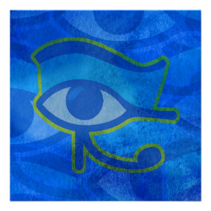 Blaues Horusauge Poster