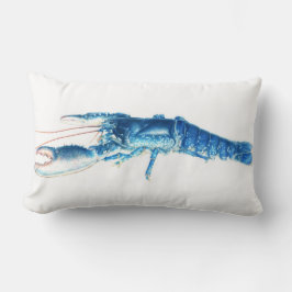 Blaues Hummer-Kunst-Bauholzkissen Lendenkissen