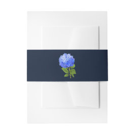 Blaues Hydrangea auf blau Einladungsbanderole