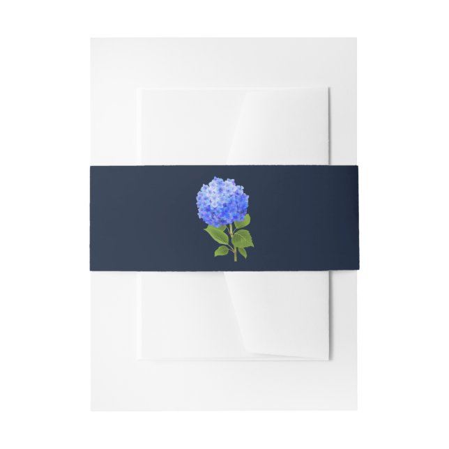 Blaues Hydrangea auf blau Einladungsbanderole (Vorderseite Beispiel)