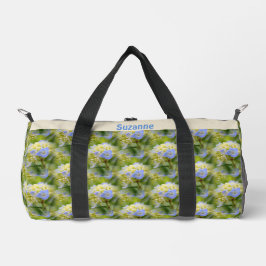 Blaues Hydrangea-Blume-Muster Personalisiert Duffle Bag