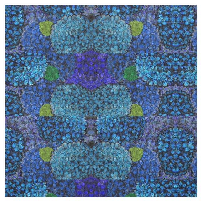 Blaues Hydrangea-Gewebe Stoff (Muster)