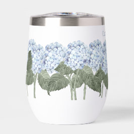 Blaues Hydrangea-Individuelle Name, isoliert Wine