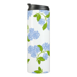 Blaues Hydrangea-Thermaltumbler Thermosbecher