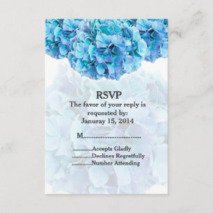 Blaues Hydrangea-UAWG RSVP Karte