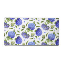 Blaues Hydrangeas florales botanisches Kunstmuster