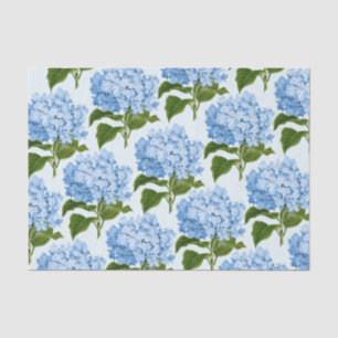 Blaues Hydrangetikettenpapier Seidenpapier