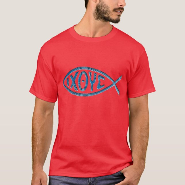 Blaues Ichthys T-Shirt (Vorderseite)