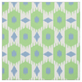 Blaues Ikat-Diamanten-Muster Stoff