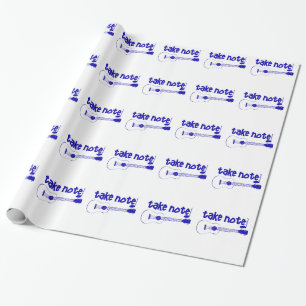 blaues Instrument Geschenkpapier