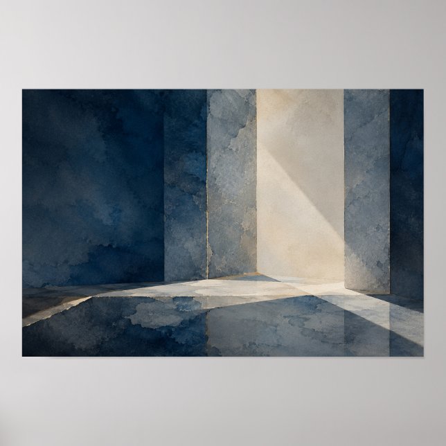 Blaues Intervall — Aurema (Landschaft) Poster (Vorne)