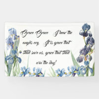 Blaues Iris-Blumen-Gott-Anmut-Gedicht-christliche