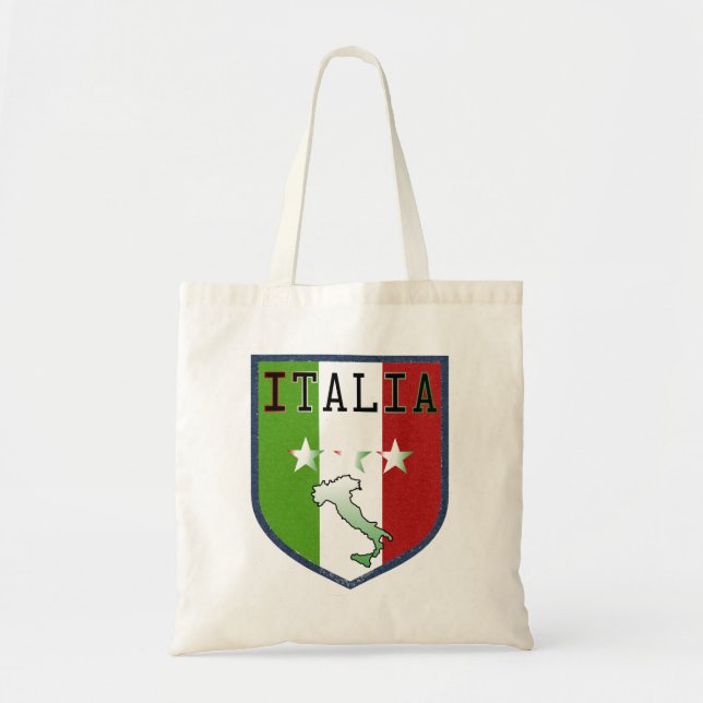 Blaues Italien-Wappen Tragetasche (Vorne)