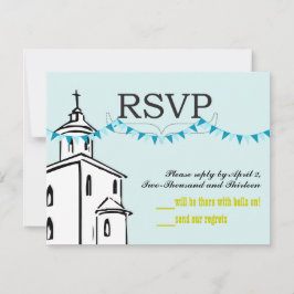 Blaues Jagdkreuz Christlich auf Steeple Chape UAWG RSVP Karte