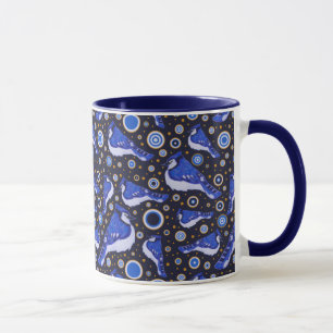 Blaues Jay-Muster Tasse