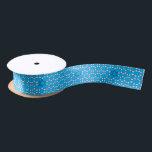 Blaues jüdisches Stern-Band Satinband<br><div class="desc">Dieses reizende Band ist für Chanukka oder jedes mögliches Geschenk für eine jüdische Gelegenheit perfekt,  wie einen Schläger Mitzvah oder bris.</div>