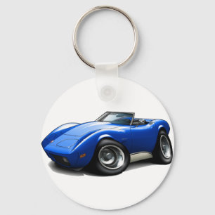 Blaues Kabriolett 1973-76 Korvette Schlüsselanhänger