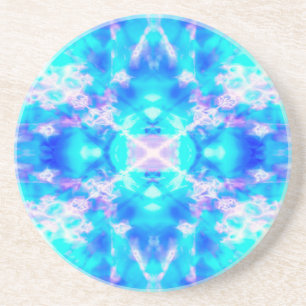 Blaues Kaleidoskop Getränkeuntersetzer