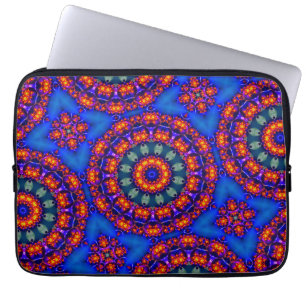 Blaues Kaleidoskop Laptopschutzhülle