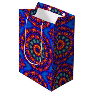 Blaues Kaleidoskop Mittlere Geschenktüte