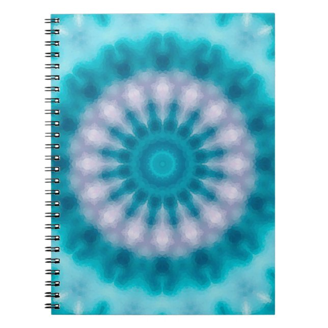 Blaues Kaleidoskop Notizblock (Vorderseite)