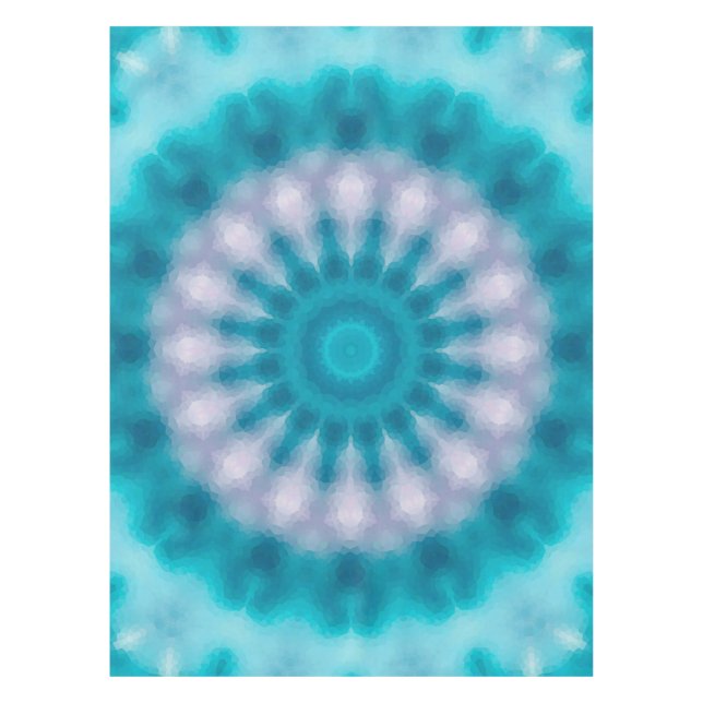 Blaues Kaleidoskop Tischdecke (Vorderseite)