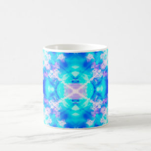 Blaues Kaleidoskopmuster Kaffeetasse