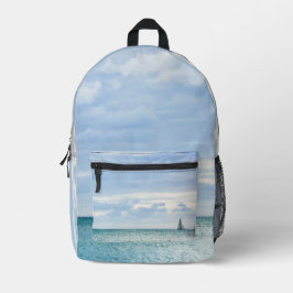 Blaues Karibisches Meer Bedruckter Rucksack