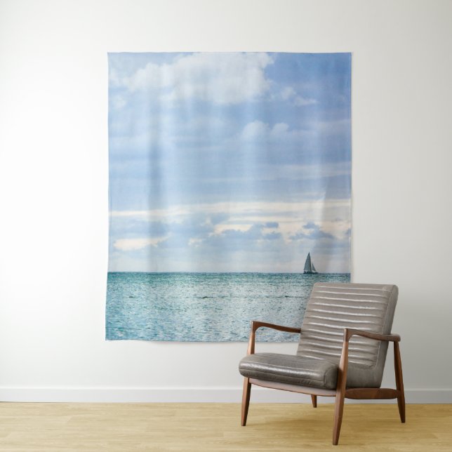 Blaues Karibisches Meer Wandteppich (Beispiel)