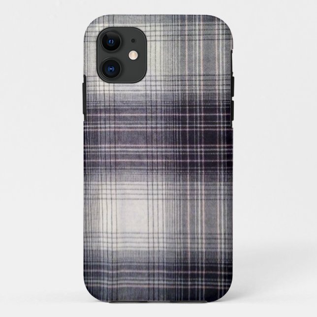 Blaues kariertes Case-Mate iPhone hülle (Rückseite)