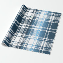 Blaues Kariertes Geschenkpapier