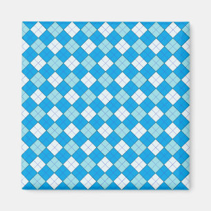 Blaues kariertes magnet