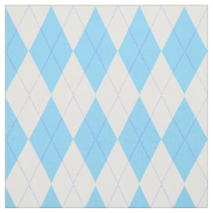 Blaues kariertes Rauten-Pastellmuster Stoff