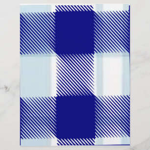 Blaues Kariertes Scrapbook