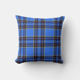 Blaues kariertes Throw-Kissen Kissen