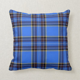 Blaues kariertes Throw-Kissen Kissen