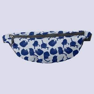 Blaues Katzenmuster Bauchtasche