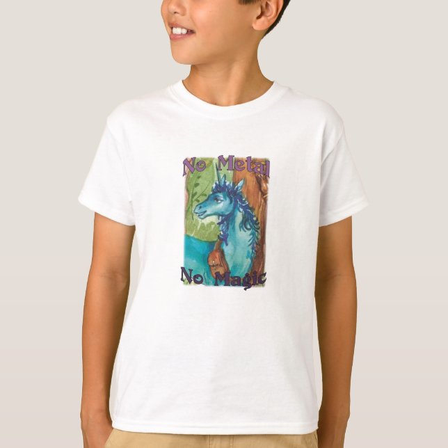 Blaues - kein Metall keine Magie - KinderT-Shirt T-Shirt (Vorderseite)