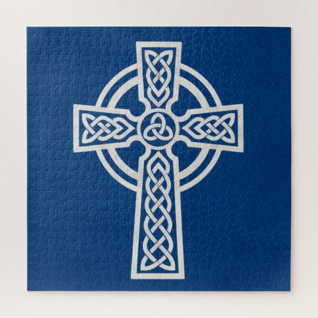 Blaues keltisches Kreuz (Vertikal)