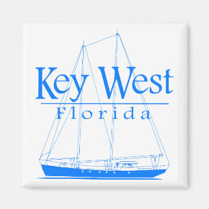 Blaues Key West-Segeln Magnet