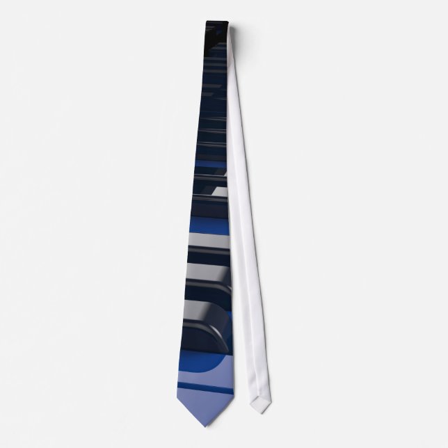 Blaues Klavier Krawatte (Vorderseite)